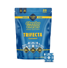 Cheeba Chews Wax Wraps | Caramel Trifecta 1:1:1 THC:CBD:CBG 100mg Rec Cheeba Chews Wax Wraps | Caramel Trifecta 1:1:1 THC:CBD:CBG 100mg Rec