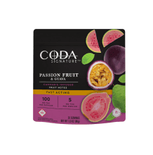 Coda Signature Fast Acting Fruit Notes | Passion Fruit & Guava 100mg Rec Coda Signature Fast Acting Fruit Notes | Passion Fruit & Guava 100mg Rec