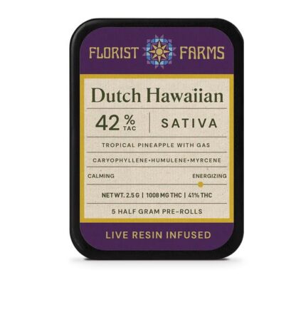 Florist Farms | Dutch Hawaiian Live Resin 5pk - 2.5g - Preroll