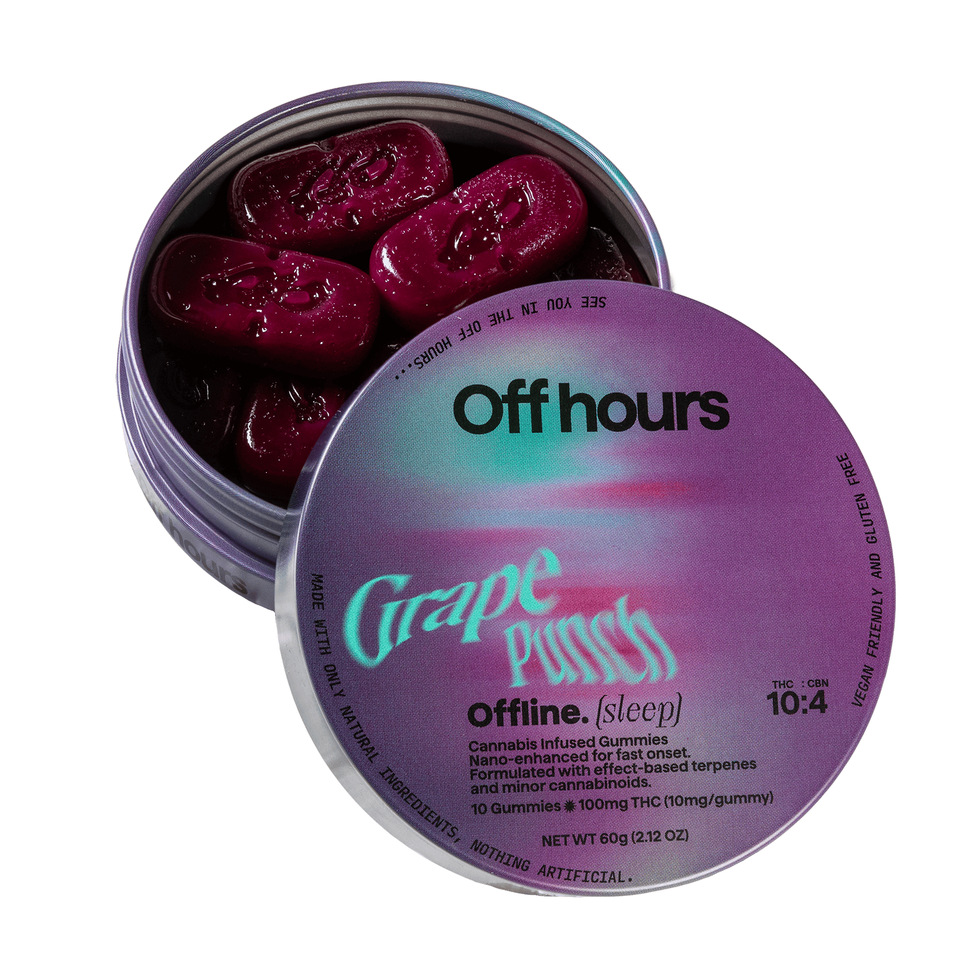 OFFHOURS | Grape Punch (Offline) 10pk - 100mg - Edible OFFHOURS | Grape Punch (Offline) 10pk - 100mg - Edible