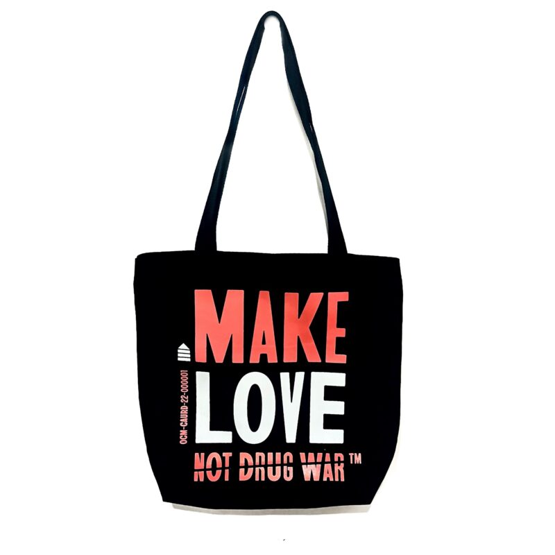 HWCC | Make Love Not Drug War Tote Bag - Black