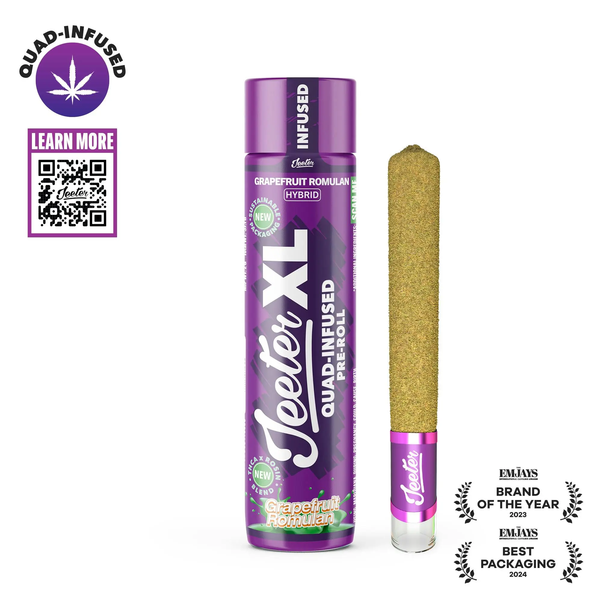 Jeeter Joint | Quad-Infused – Grapefruit Romulan Jeeter Joint | Quad-Infused – Grapefruit Romulan