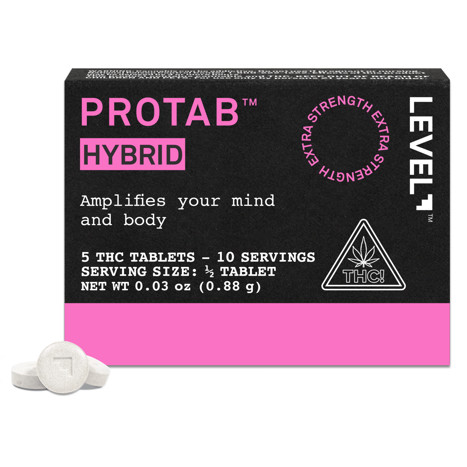 LEVEL | Hybrid Protab 5pk - 100mg Edible LEVEL | Hybrid Protab 5pk - 100mg Edible