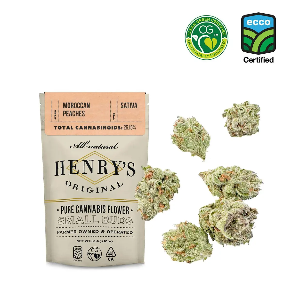 Moroccan Peaches (S) - Small Buds Pouch - 3.5g Moroccan Peaches (S) - Small Buds Pouch - 3.5g