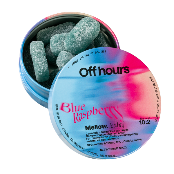 OFFHOURS | Blue Razz (Mellow) 10pk - 100mg - Edible OFFHOURS | Blue Razz (Mellow) 10pk - 100mg - Edible