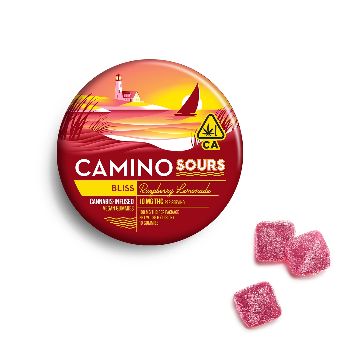 Sour Raspberry Lemonade 'Bliss' Gummies (H) Sour Raspberry Lemonade 'Bliss' Gummies (H)